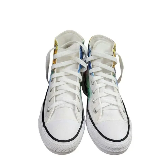 Converse Chuck Taylor All Star Skull Floral Watercolor High Top Mens 5 Womens 7 - Picture 3 of 12